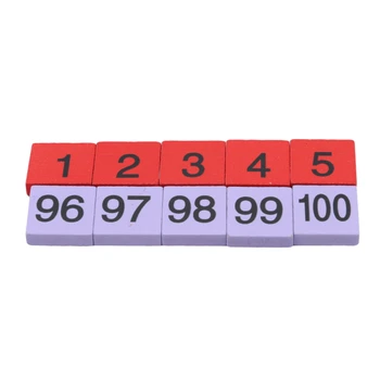 1Set de Lemn Montessori Sute de Bord de Matematica de la 1 la 100 de Numere Consecutive de Numărare Jucarie Montessori Educative Jucarii din Lemn pentru copii Imagine 2
