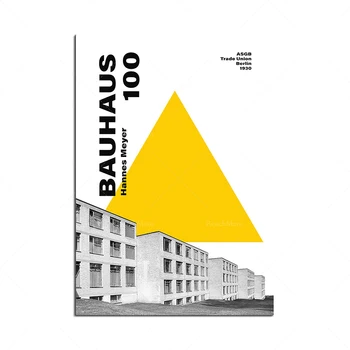 Bauhaus poster, Bauhaus expoziție de postere, germană stil arhitectural Walter Gropius decorative canvas print cadou Imagine 2